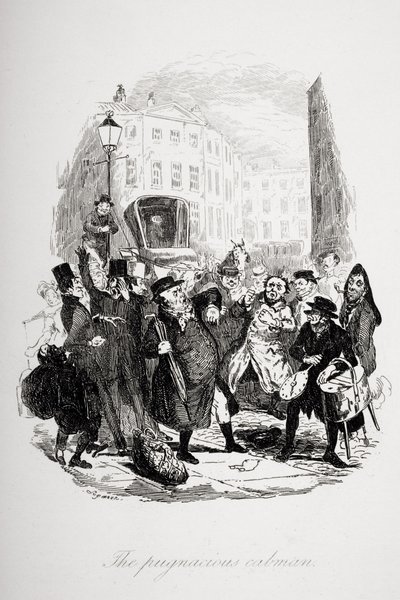 The pugnacious cabman, illustration from 